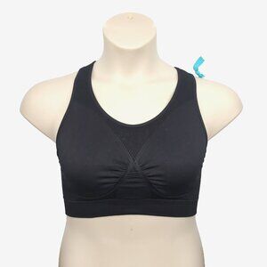 Livi Active Lane Bryant Sports Bra Seamless Unlined No Wire Black  18 20 2XL